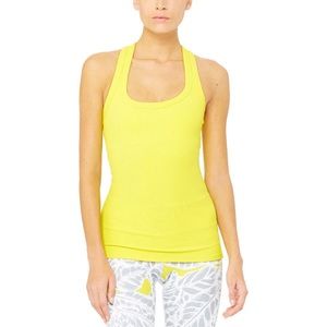 ALO yoga Rib Support Tank - Zest Yellow